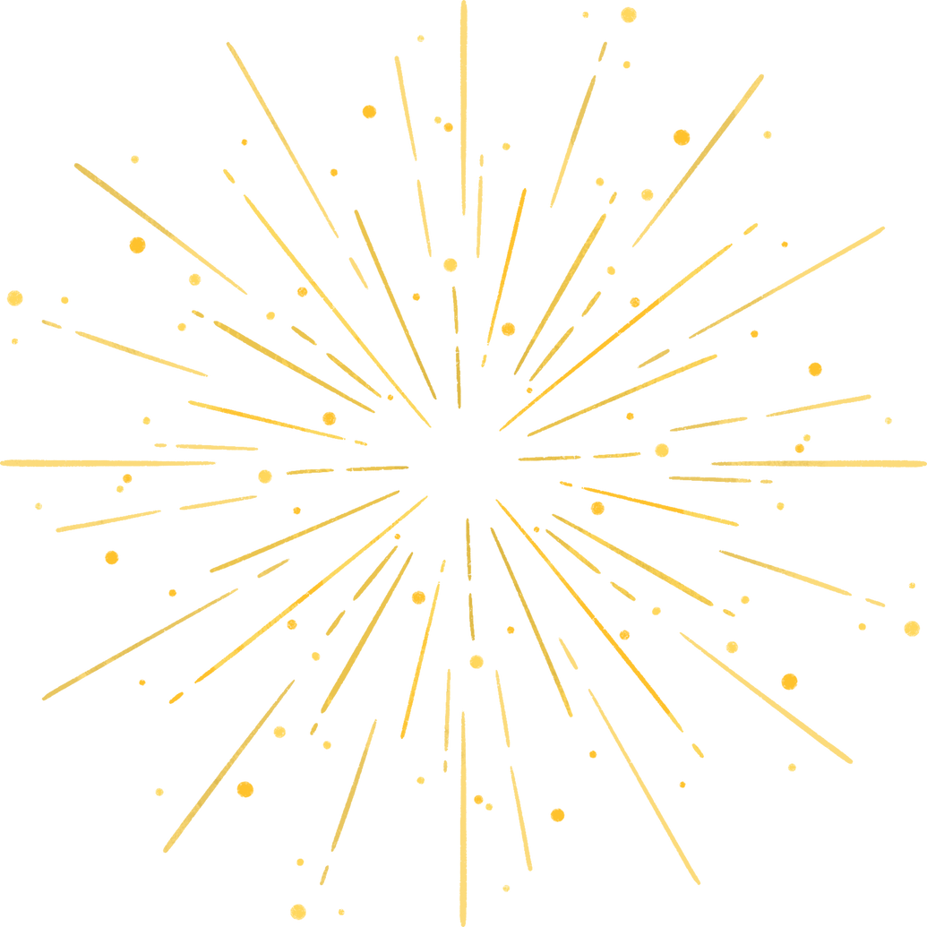 Golden New year Fire Works