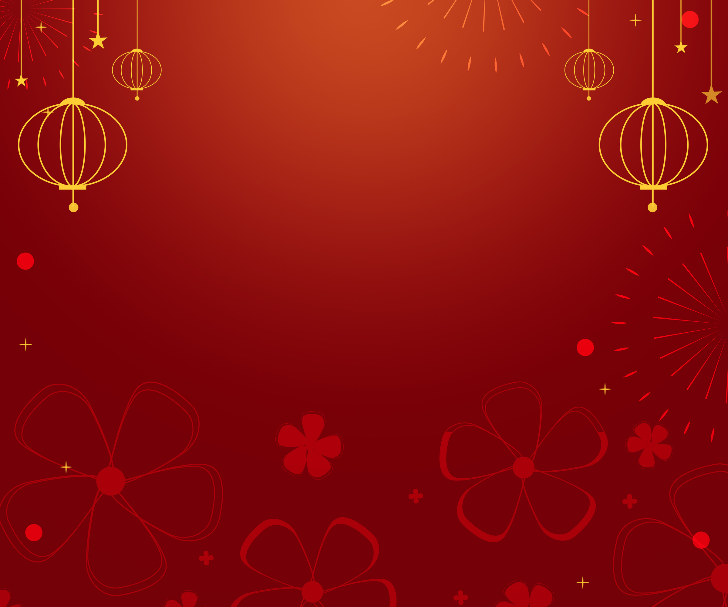 Chinese New Year Empty Space Red background greetings card